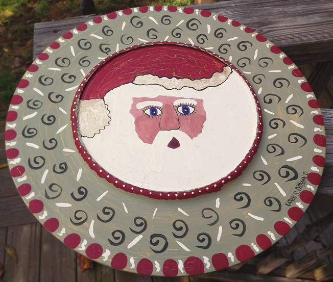 Hand-painted seasonal lazy susan